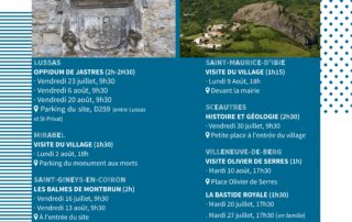 Visit of the Balmes de Montbrun Visit of the Balmes de Montbrun