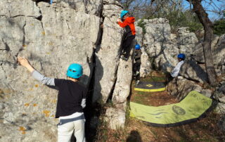 Escalade bloc famille