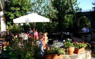 Restaurant at the campsite Les Arches