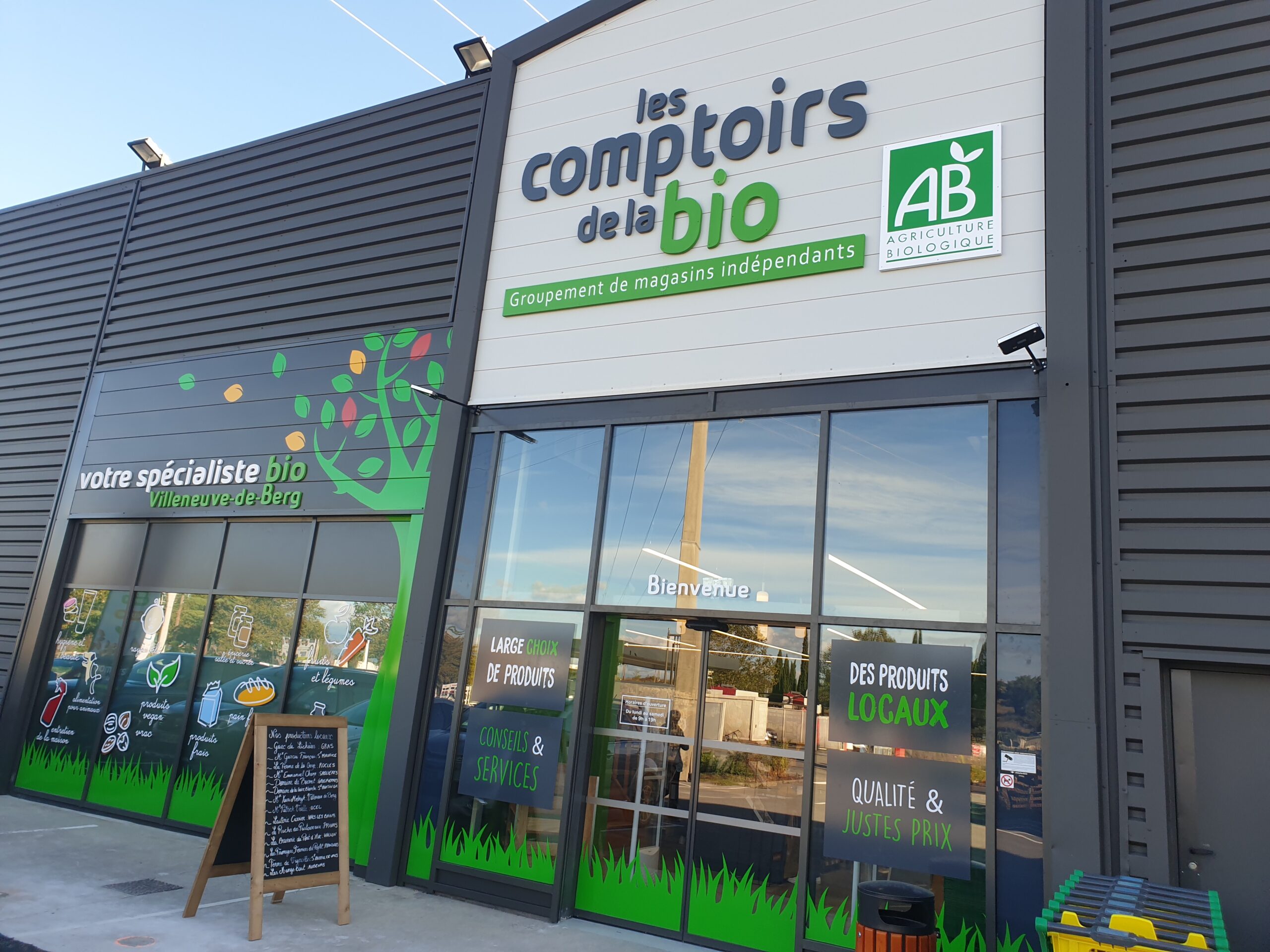 Les comptoirs de la bio à Villeneuve de Berg