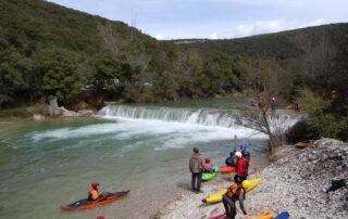 Canoë sur l'Ibie en Avril