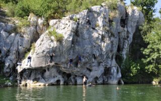 via ferrata en Ardèche