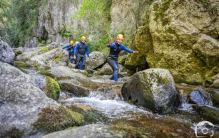 Canyon kids avec la Base canyon de la Besorgues