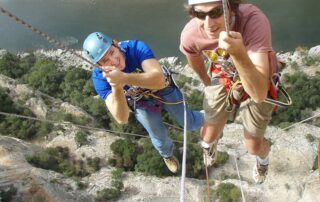 Rappel géant avec la Base canyon de la Besorgues