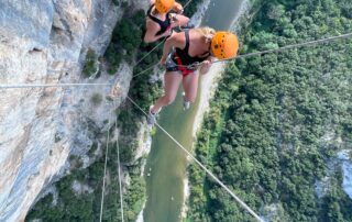 Rappel géant avec la Base canyon de la Besorgues