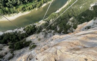 Rappel géant avec la Base canyon de la Besorgues