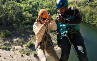 Rappel final de la via corda du Jardin d’Endieu