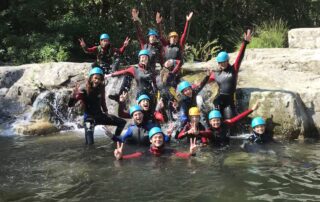 Canyoning entre amis sur le Chassezac