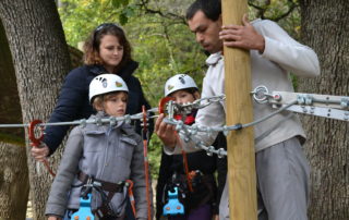 Tree-top challenge course with Joncas Aventure