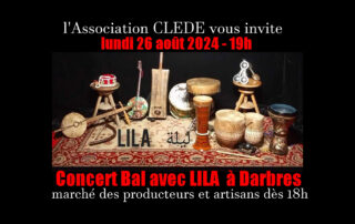Concert/Bal avec LILA dans le cadre du marché de producteurs et d’artisans