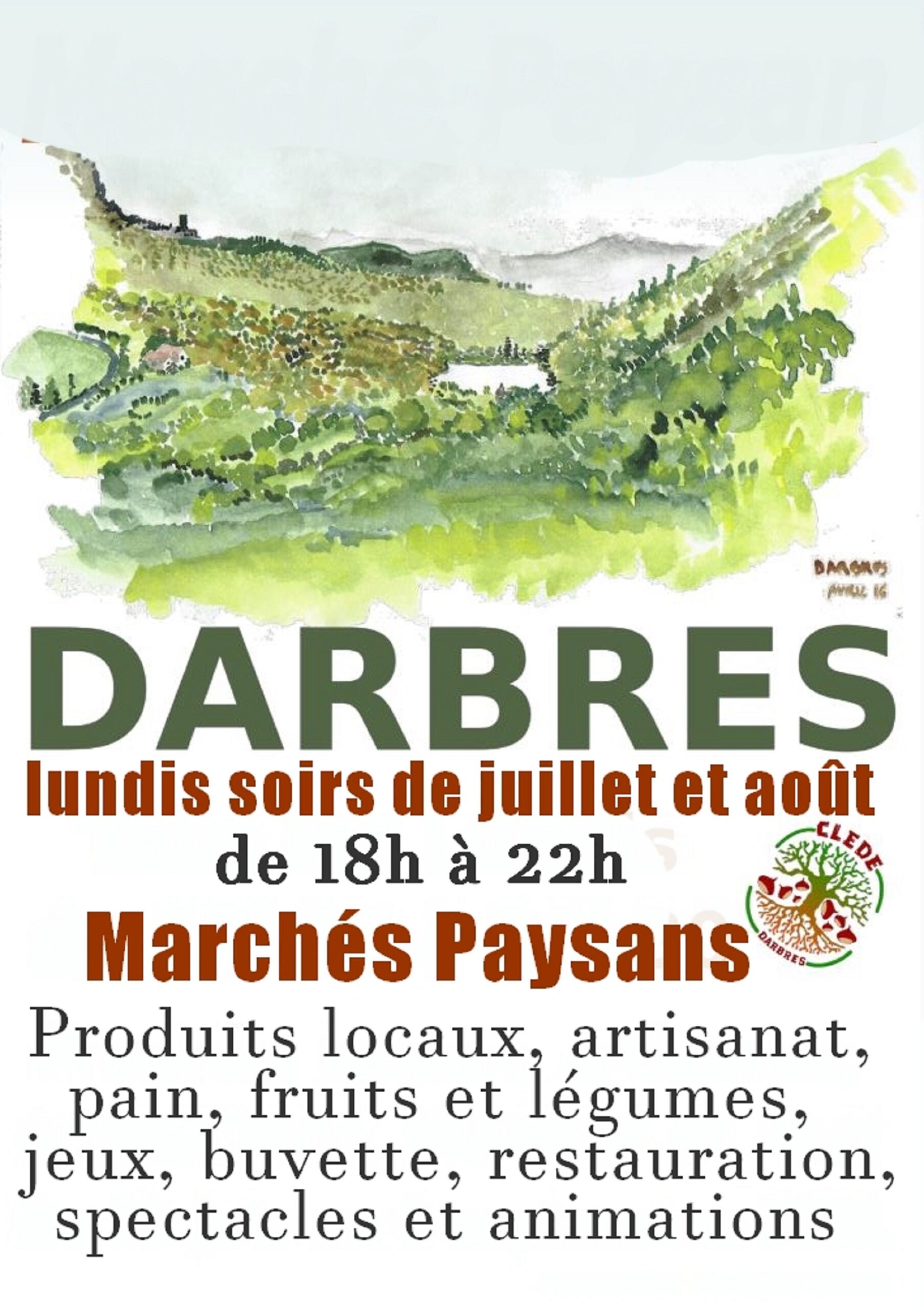 Marché paysan à Darbres
