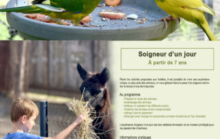 Soigneur d'un jour au Parc animalier de Lussas