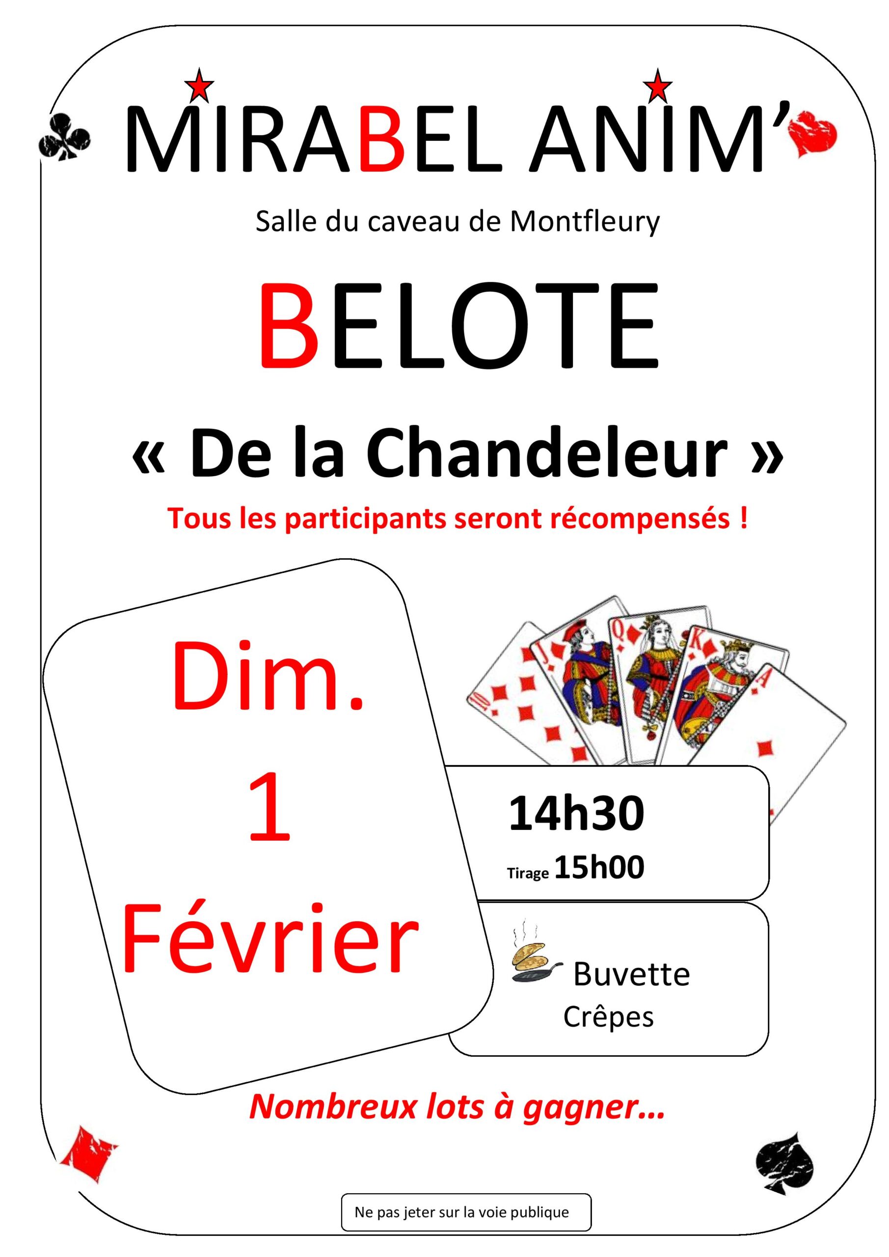 Belote de la Chandeleur à Montfleury (Mirabel)