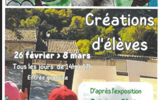 Exposition créations d’élèves