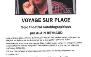 Solo théâtral autobiographique "Voyage sur place" à Darbres