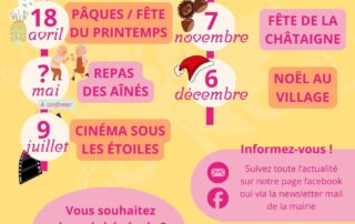 Programmation du Comité des fêtes de Saint-Maurice-d'Ibie