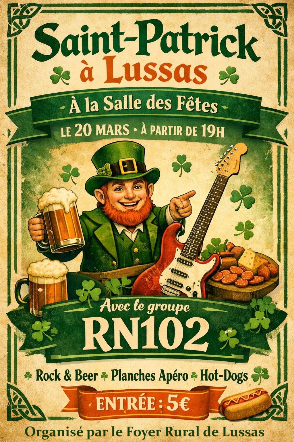 Soirée Saint-Patrick à Lussas