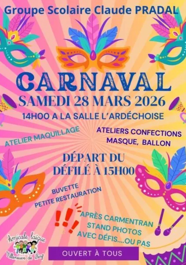 Carnaval du Groupe Scolaire Claude Pradal_Villeneuve-de-Berg