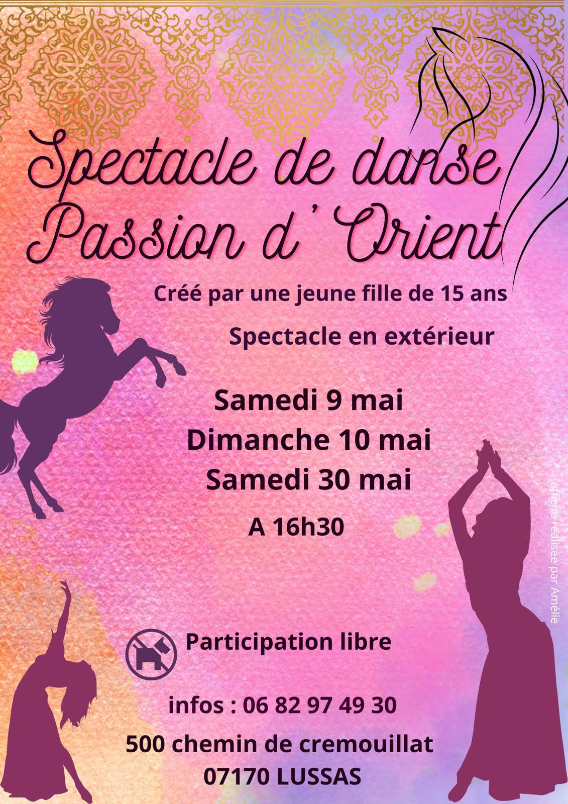 Spectacle de danse Passion d'Orient à Lussas