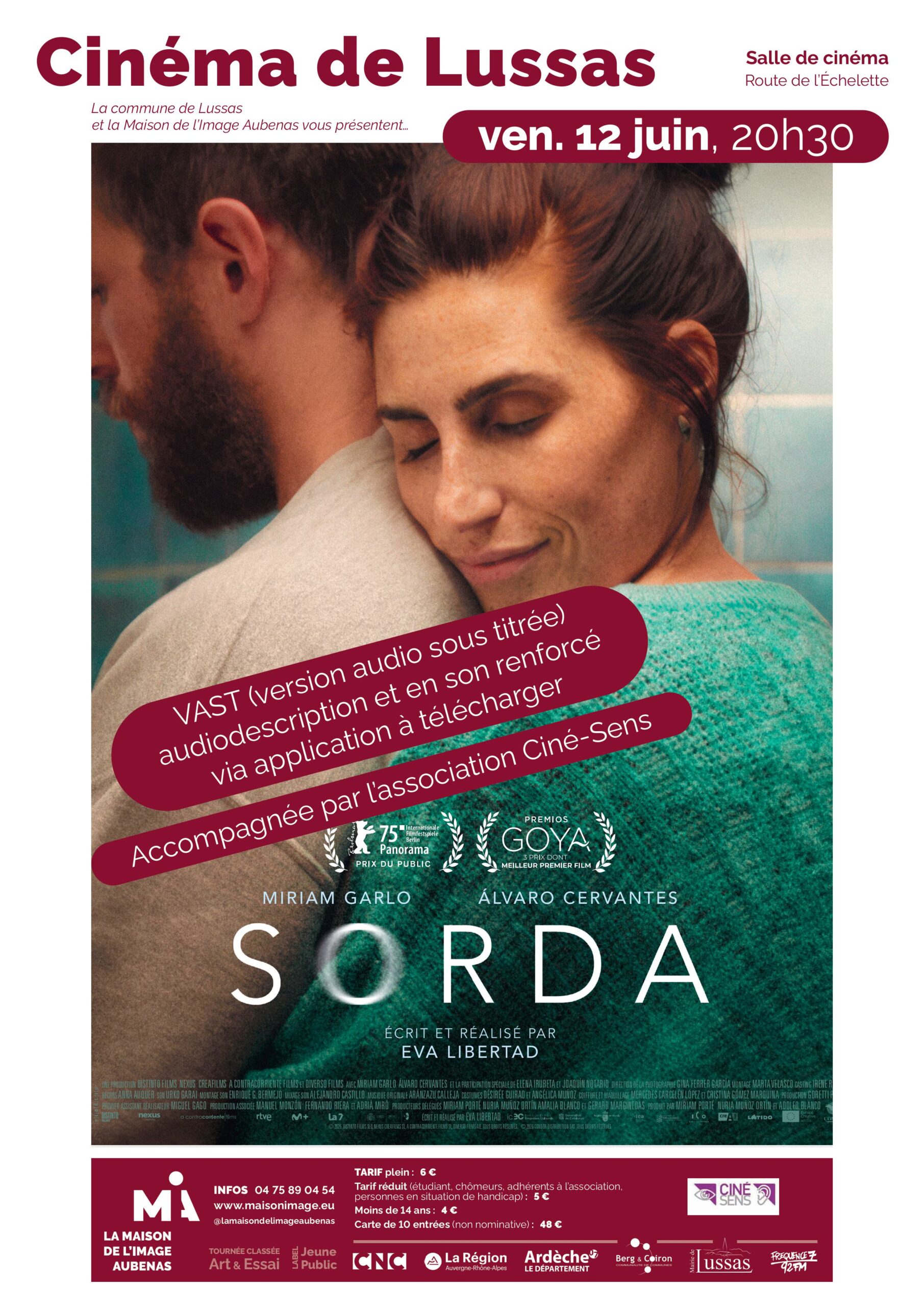 Cinéma avec "Sorda" à Lussas