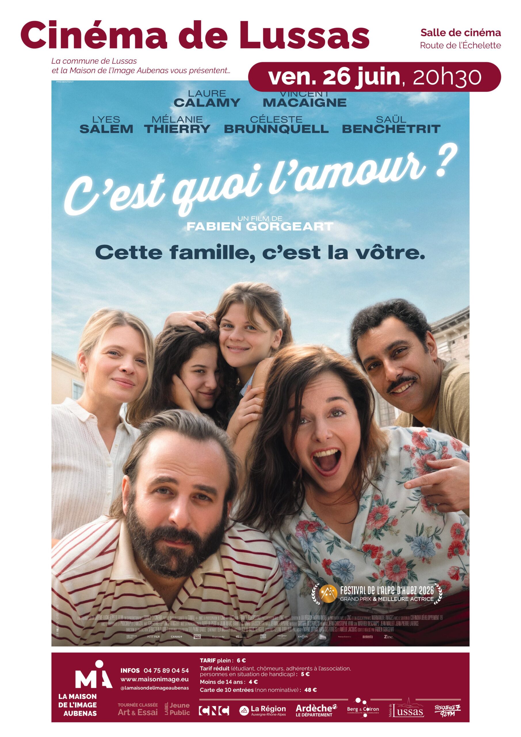 Cinéma avec "C'est quoi l'amour" à Lussas