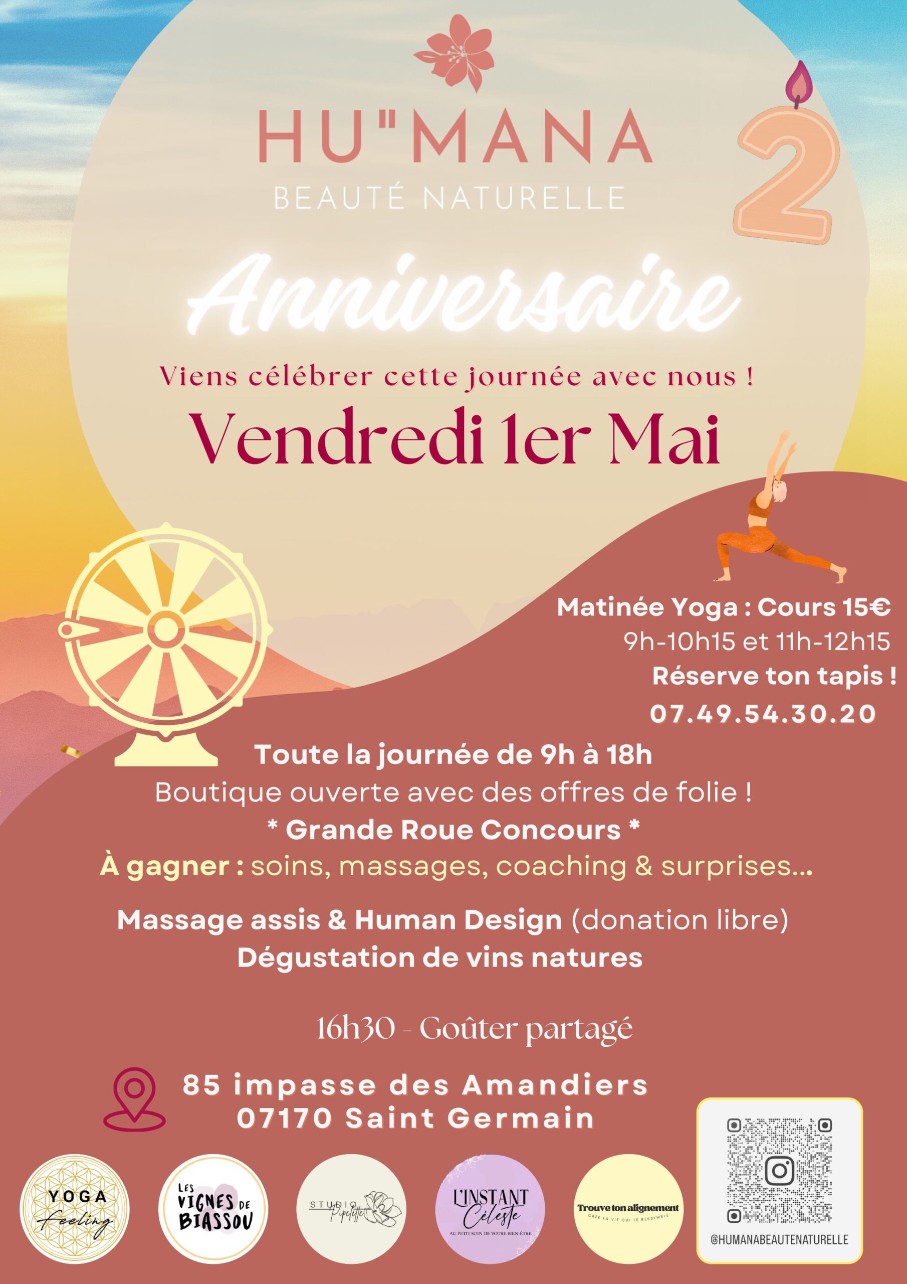 Anniversaire de Hu '' Mana - Beauté naturelle à Saint-Germain