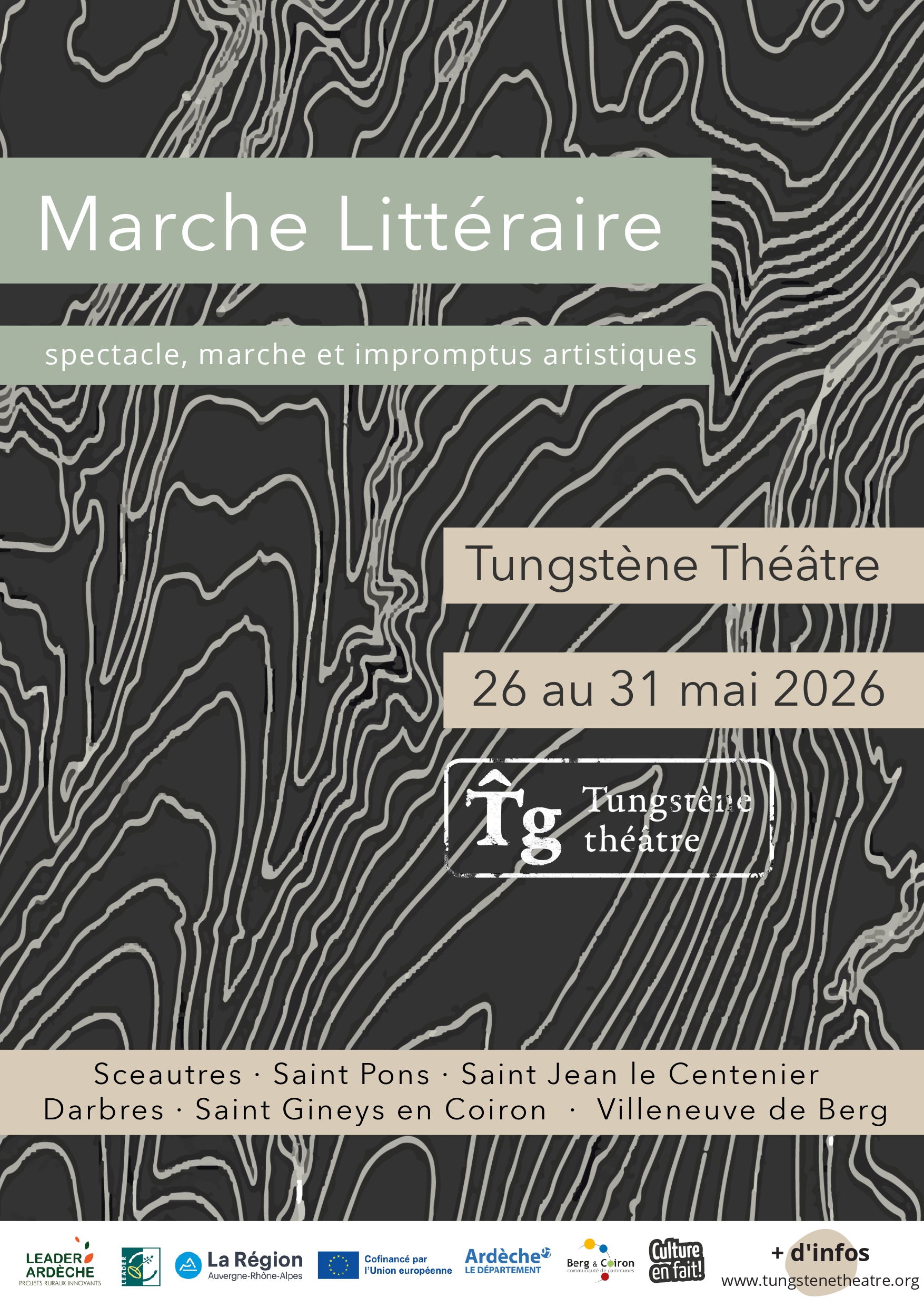 Marche littéraire avec le Tungstène Théâtre en Berg & Coiron