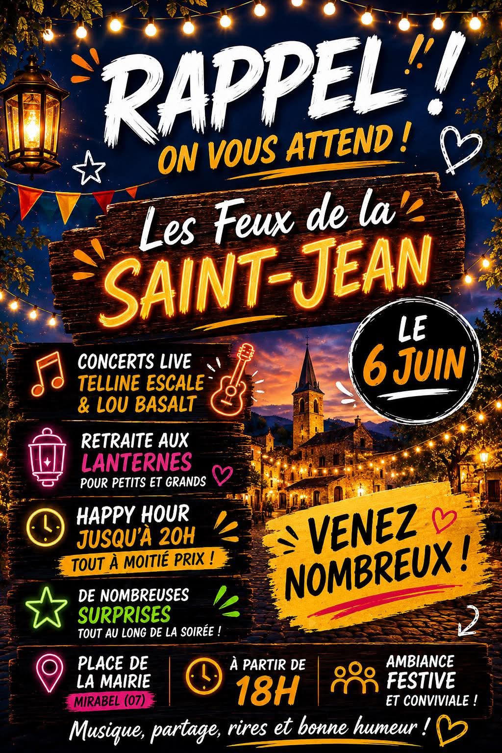 Feux de la Saint-Jean à Mirabel