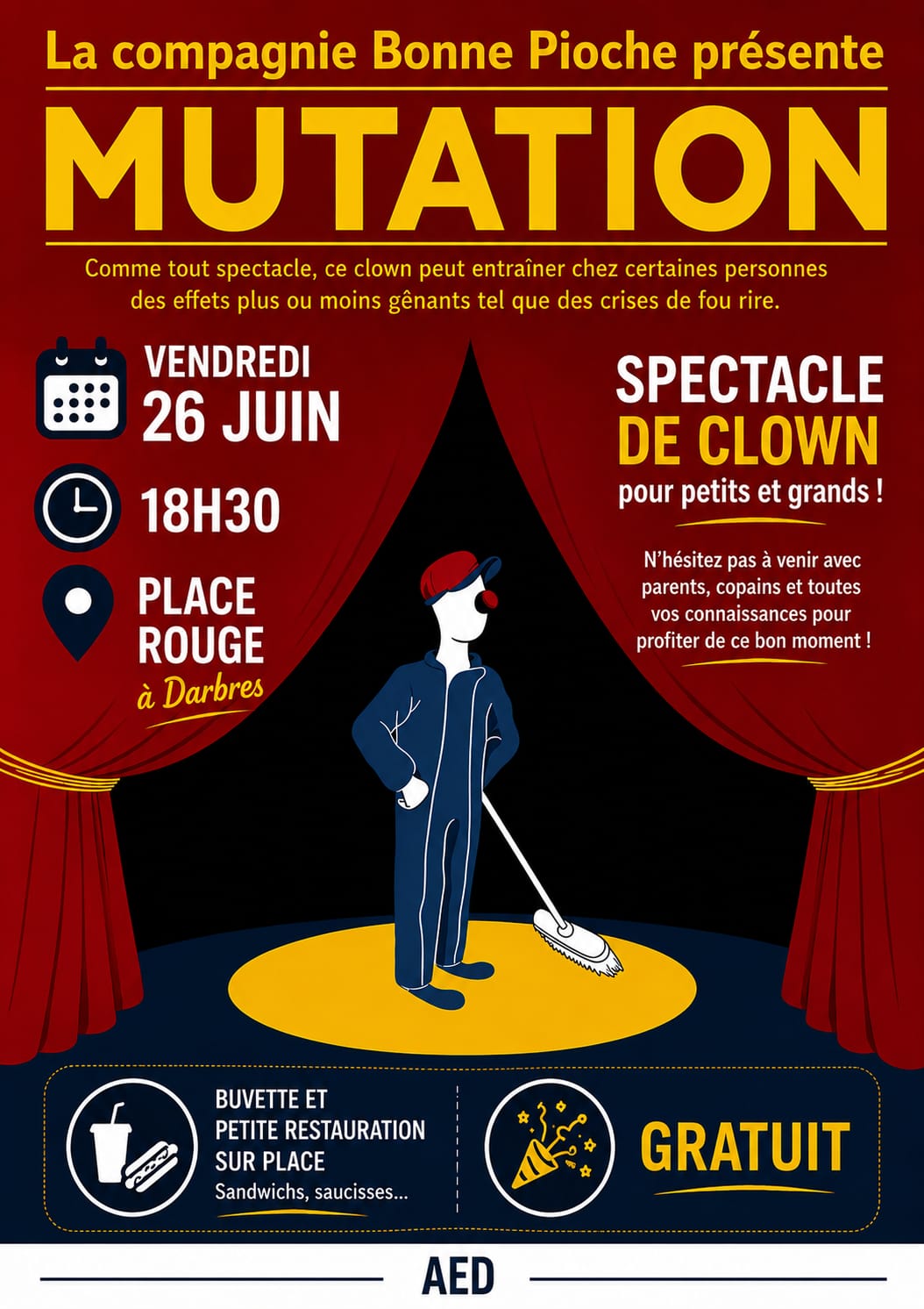 Spectacle de clown à Darbres