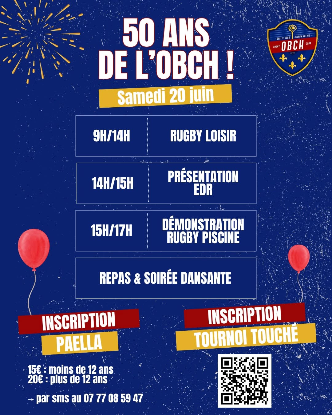50 ans du club de rugby l'OBCH ! à Villeneuve-de-Berg