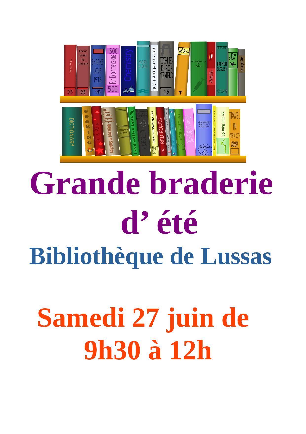 Grande braderie d'été à la bibliothèque de Lussas