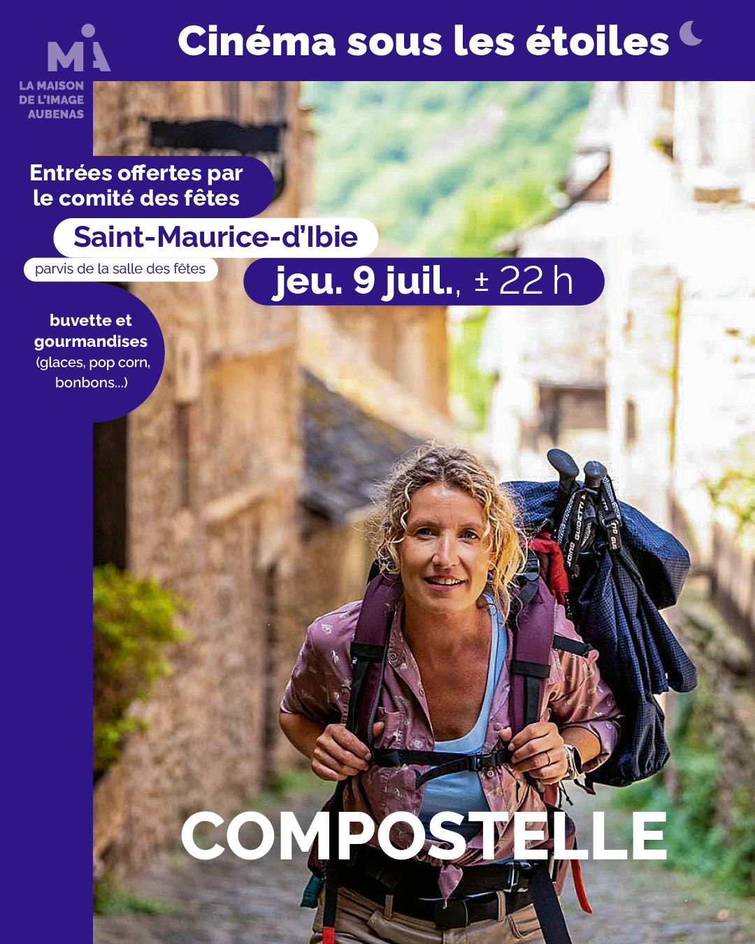 Cinéma sous les étoiles avec Compostelle à Saint-Maurice-d'Ibie