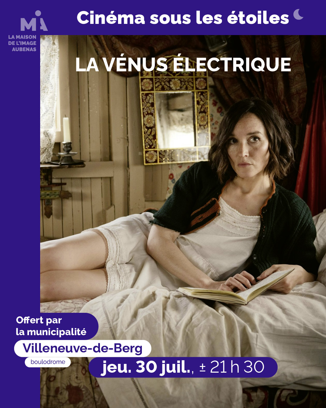 Cinéma sous les étoiles avec "La Vénus électrique" à Villeneuve-de-Berg