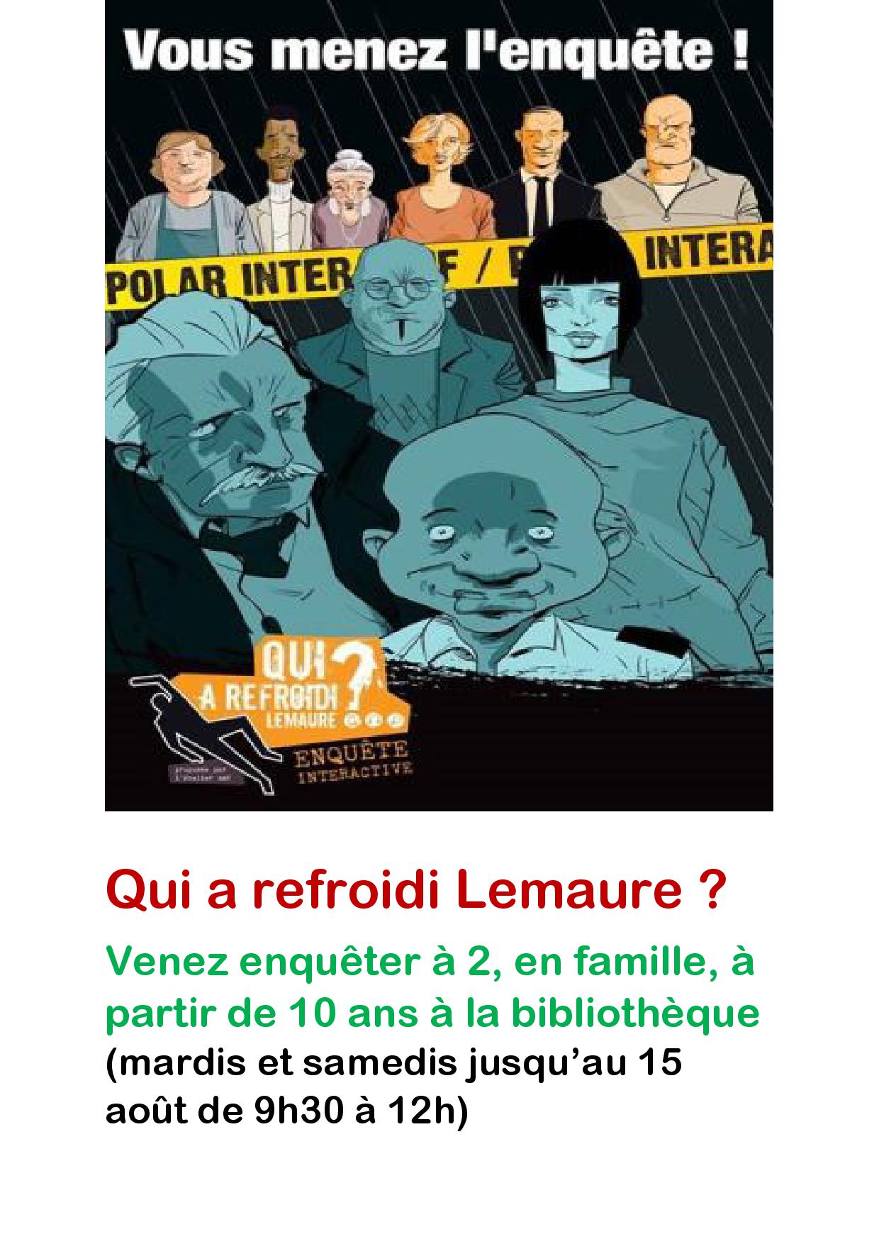 "Qui a refroidit Lemaure"_Lussas