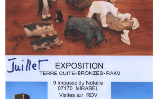 Expostion: Terre cuite, bronze, raku_Mirabel