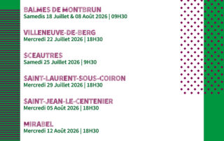 Programme des visites estivales 2026 proposées en Berg & Coiron par le Pays d'Art et d'Histoire du Vivarais Méridional