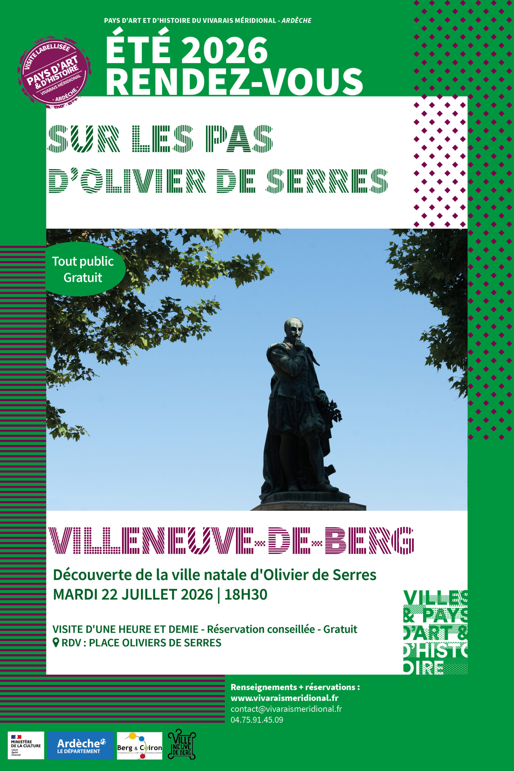 Visite "une bastide royale en Vivarais" à Villeneuve-de-Berg