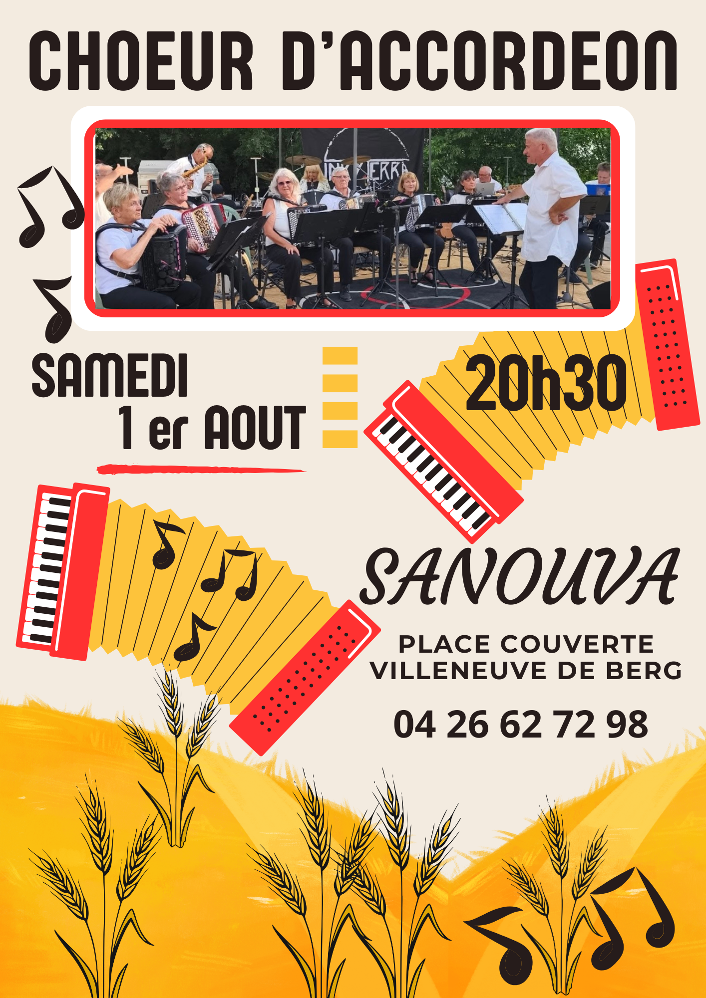 Chœur d'accordéon à Villeneuve-de-Berg