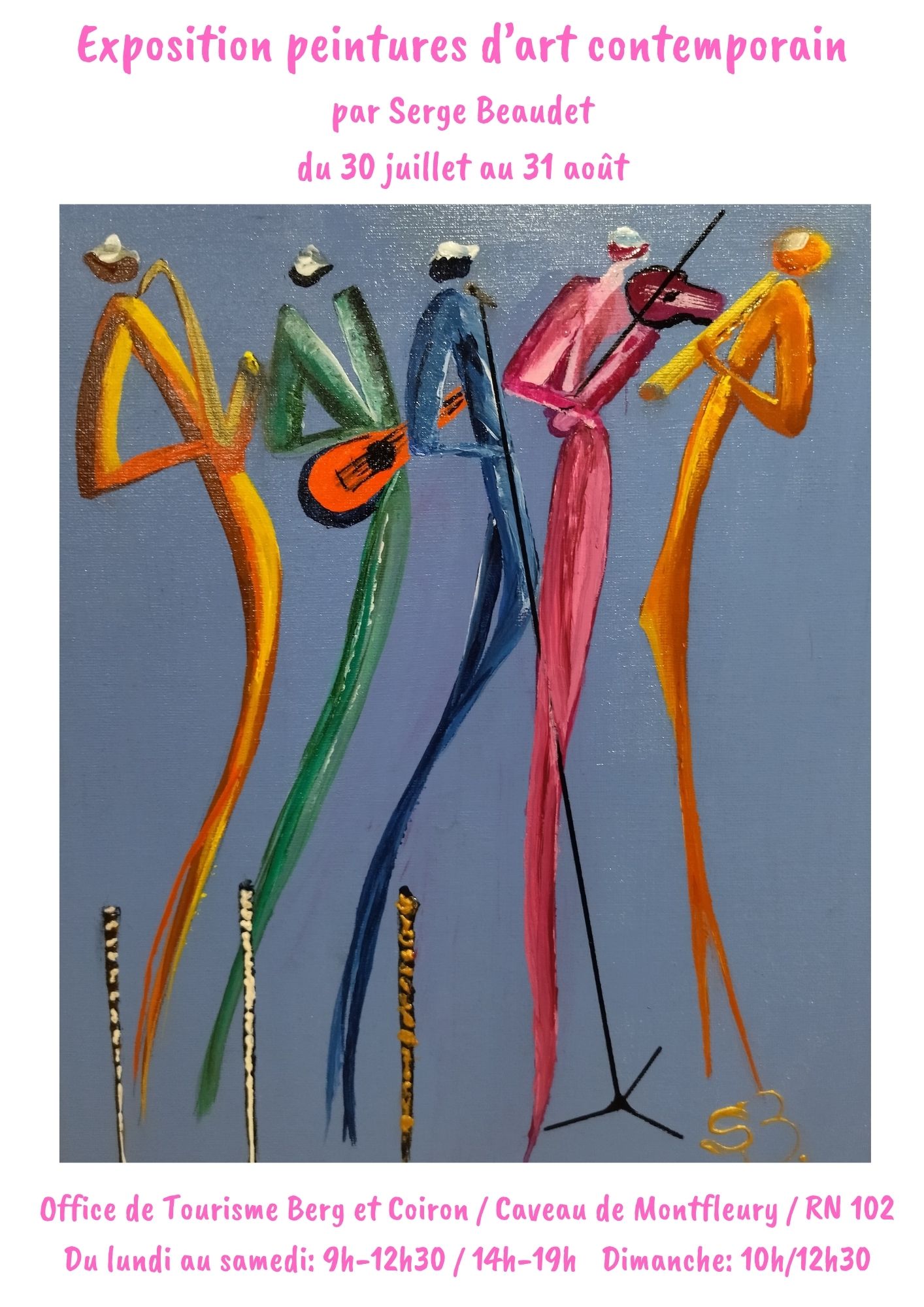 Exposition d'art contemporain par Serge Beaudet à Montfleury