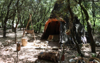 Campement Paléolithique reconstitué