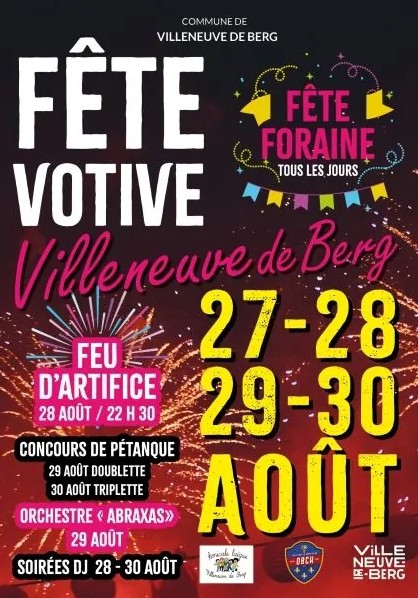 Fête votive à Villeneuve-de-Berg