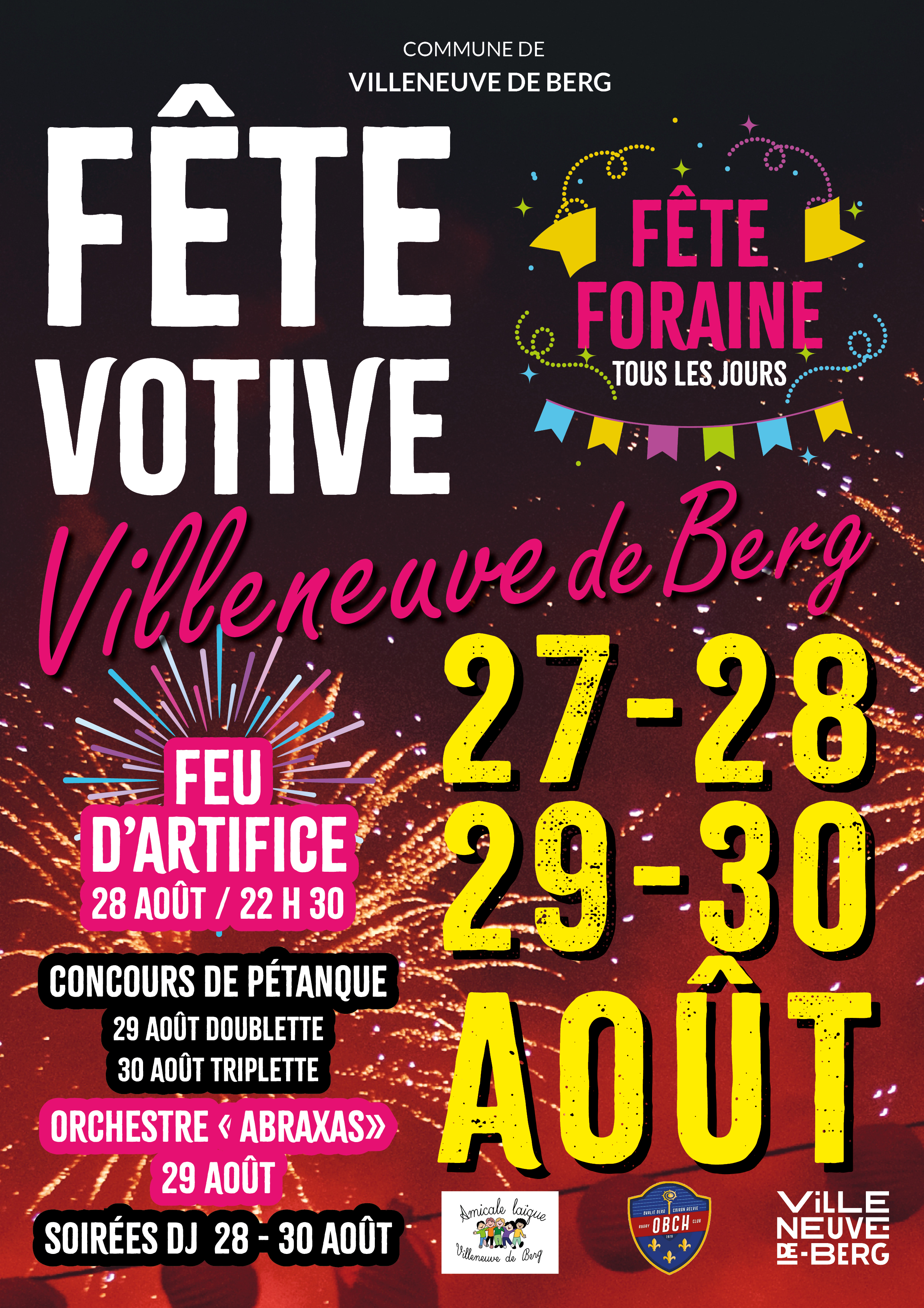 Fête votive à Villeneuve-de-Berg