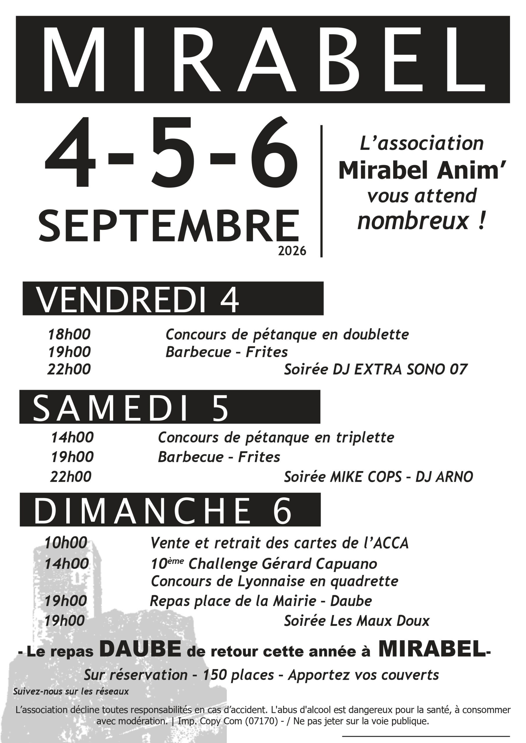 Fête votive à Mirabel