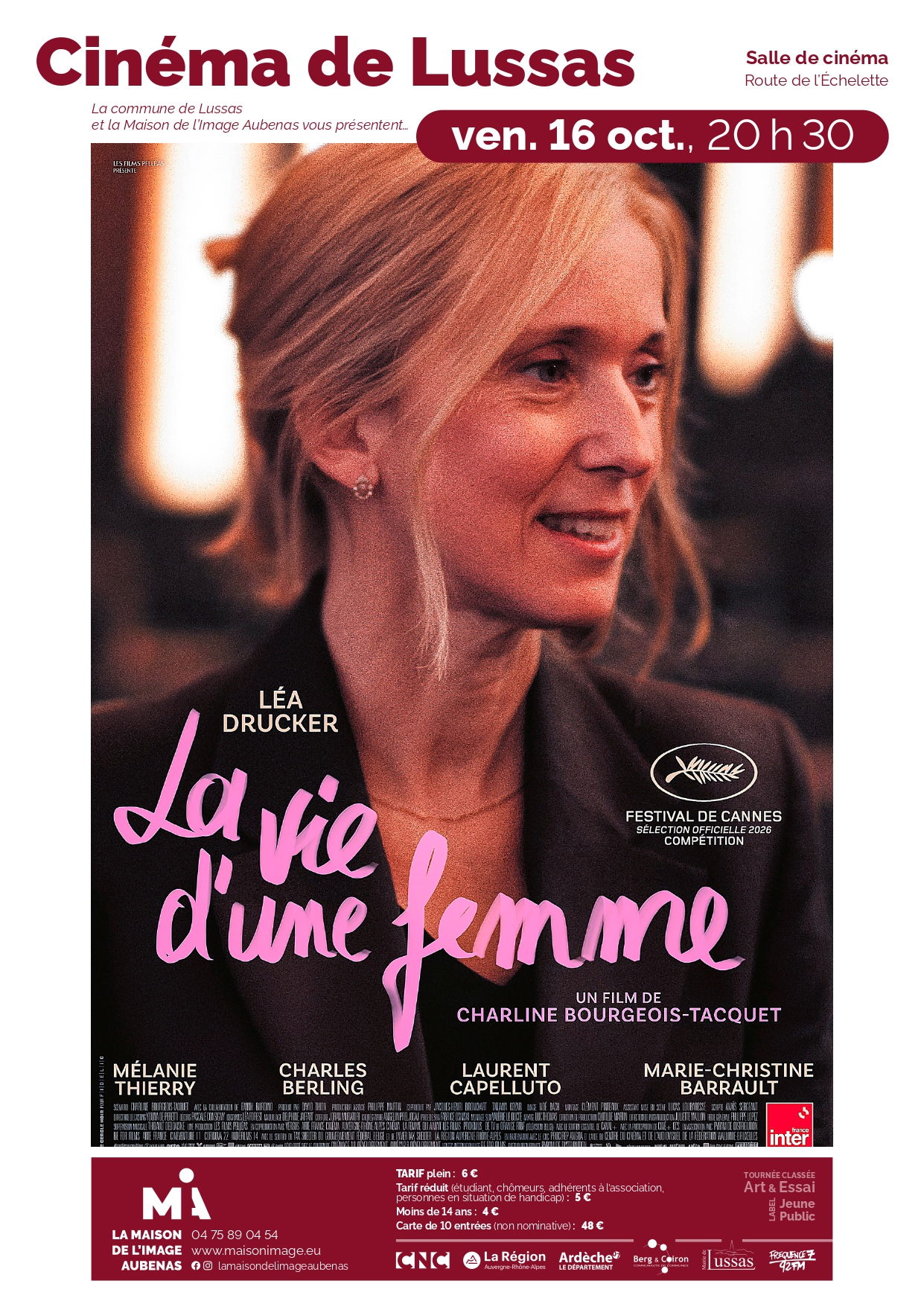 Cinéma avec "La vie d’une femme" à Lussas
