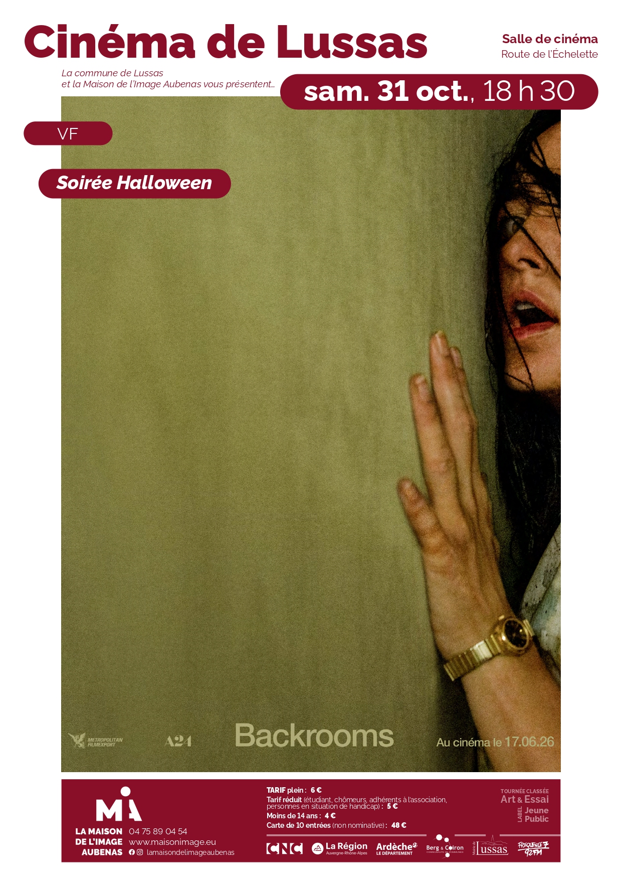 Cinéma pour Halloween avec "Backrooms" à Lussas