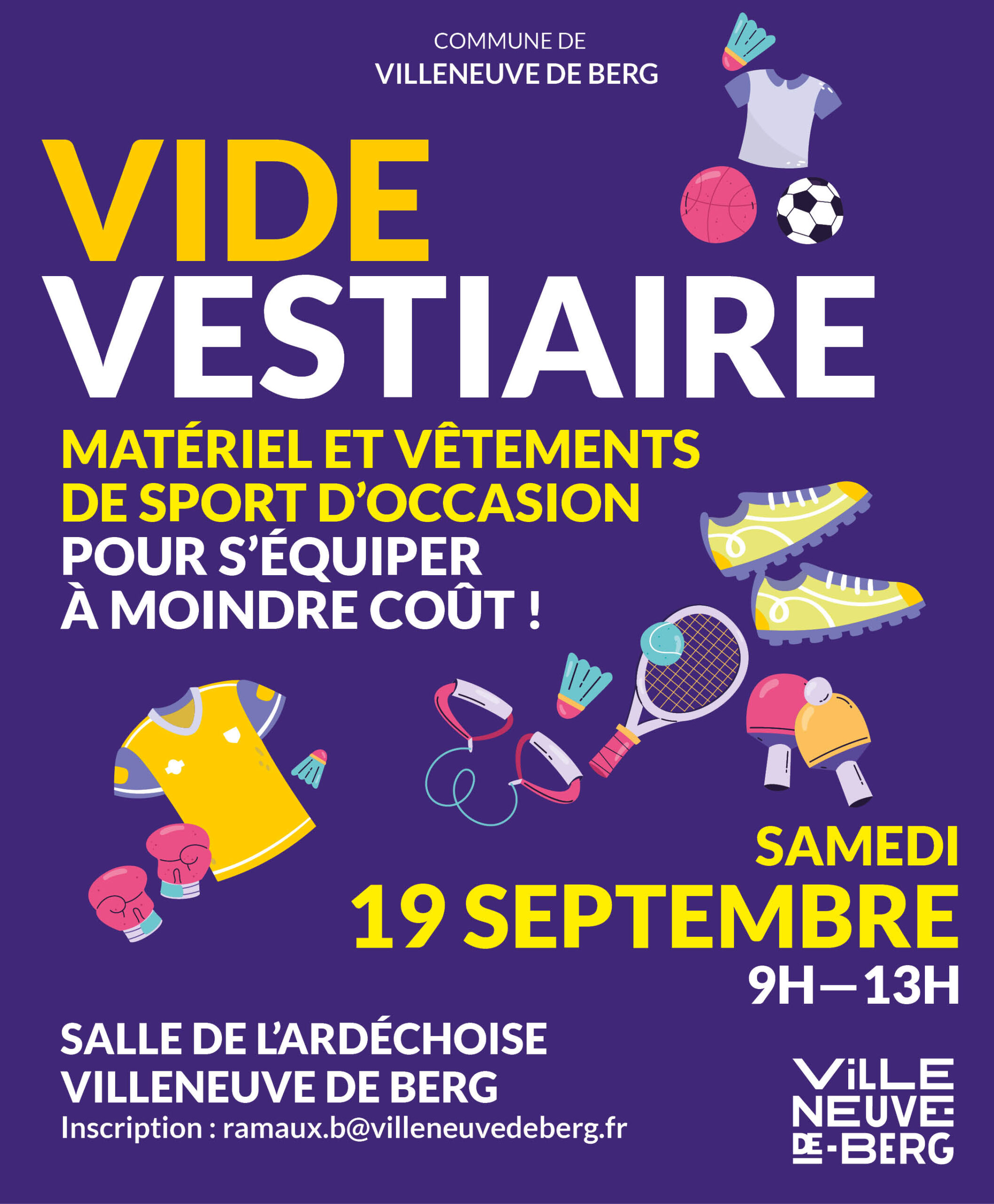 Vide-vestiaire sportif à Villeneuve-de-Berg