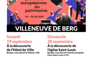 European Heritage Days in Villeneuve de Berg_Villeneuve-de-Berg