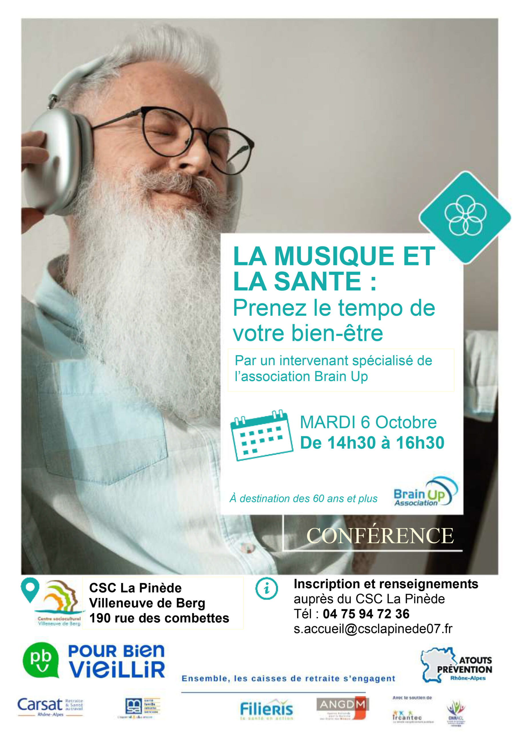 Conférence : "la musique et la santé" à Villeneuve-de-Berg