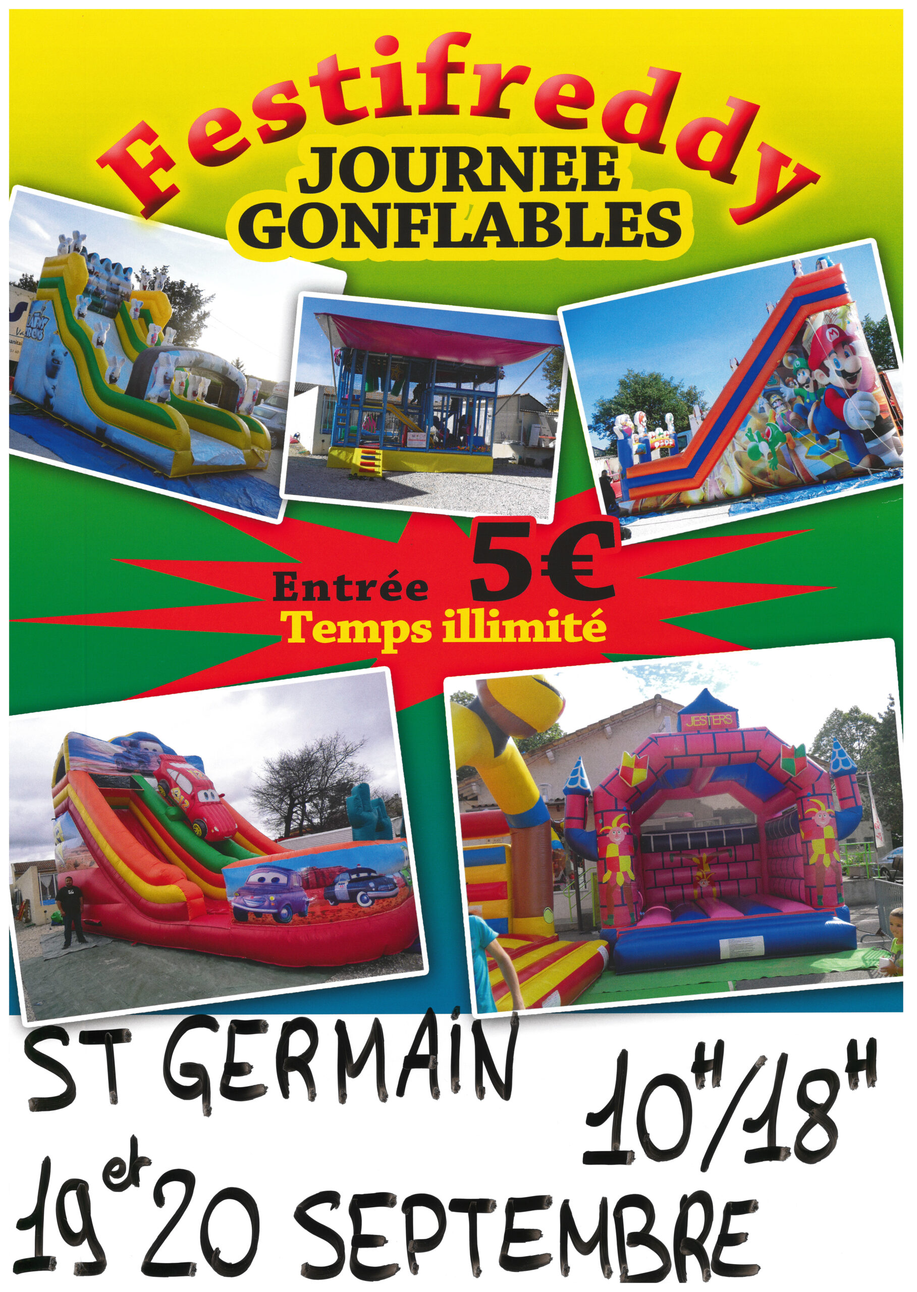 Journée gonflables avec Festifreddy à Saint-Germain