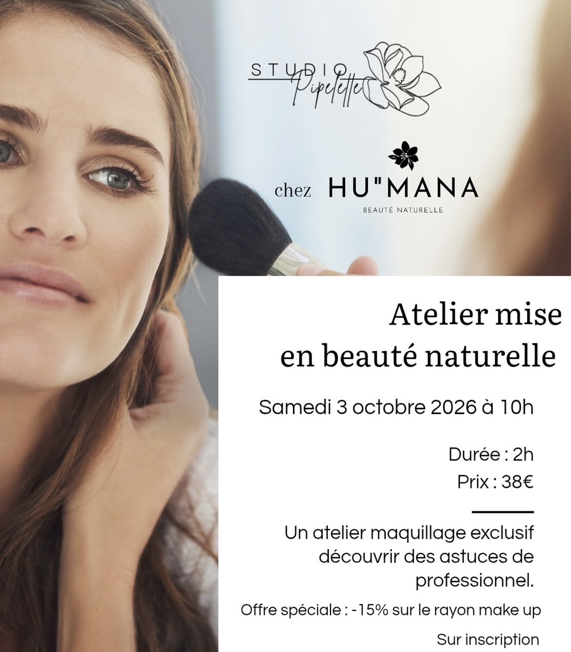 Atelier mise en beauté naturelle chez HU’MANA à Saint-Germain